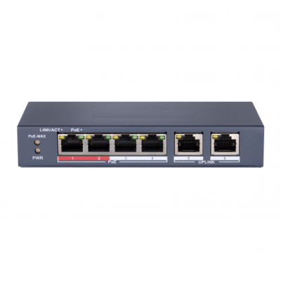 HiWatch DS-S604P PoE Коммутатор HiWatch DS-S604P PoE Коммутатор