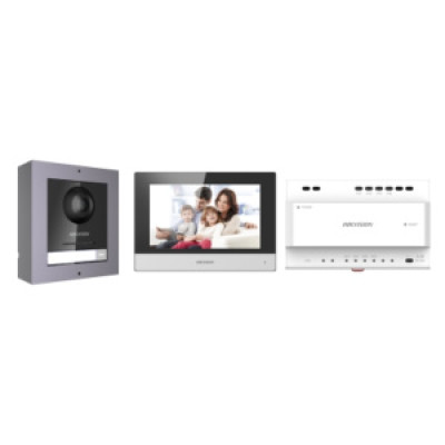 Hikvision DS-KIS702(B) IP Домофон двухпроводный, комплект Hikvision DS-KIS702(B) IP Домофон двухпроводный, комплект