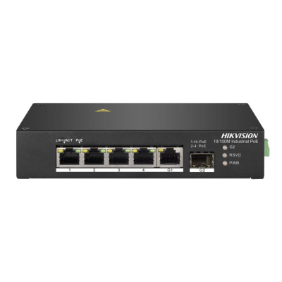 Hikvision DS-3T0306HP 4-портовый неуправляемый коммутатор Hi-PoE Hikvision DS-3T0306HP 4-портовый неуправляемый коммутатор Hi-PoE