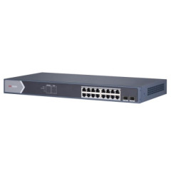 Hikvision DS-3E0518P-E/M(B) Коммутатор 16-портовый неуправляемый PoE