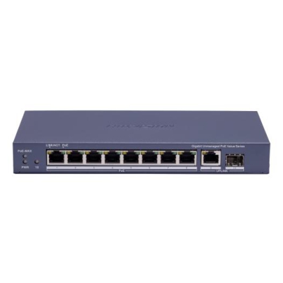 Hikvision DS-3E0510P-E/M(B) Коммутатор 8-портовый неуправляемый PoE Hikvision DS-3E0510P-E/M(B) Коммутатор 8-портовый неуправляемый PoE