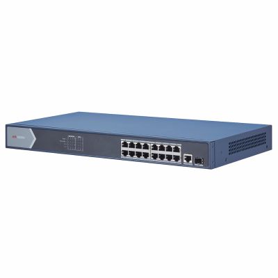 Hikvision DS-3E0518P-E(B) Коммутатор 16-портовый неуправляемый PoE Hikvision DS-3E0518P-E(B) Коммутатор 16-портовый неуправляемый PoE