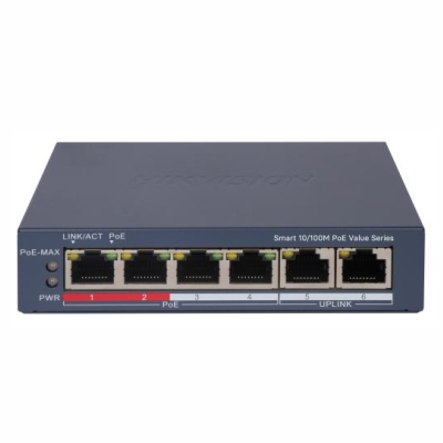 Hikvision DS-3E1106P-EI Коммутатор 4-портовый PoE, управление через Hik-Partner Pro Hikvision DS-3E1106P-EI Коммутатор 4-портовый PoE, управление через Hik-Partner Pro