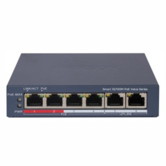 Hikvision DS-3E1106P-EI/M Коммутатор 4-портовый PoE, управление через Hik-Partner Pro
