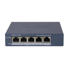 Hikvision DS-3E1505P-EI Коммутатор 4-портовый PoE, управление через Hik-Partner Pro