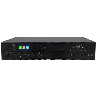 ITC T-2240UC 2-канальный матричный цифровой микшерный усилитель 2*240 Вт с Bluetooth, тюнером и MP3 ITC T-2240UC 2-канальный матричный цифровой микшерный усилитель 2*240 Вт с Bluetooth, тюнером и MP3