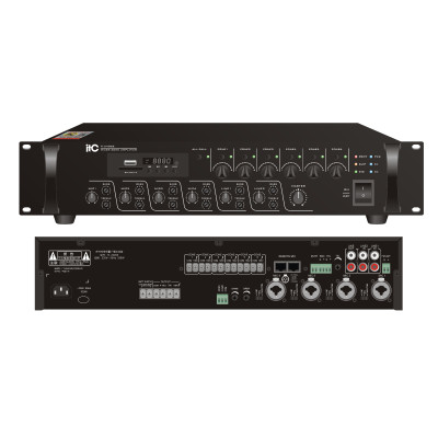 ITC TI-2406S Микширующий усилитель 240Вт, 6 зонный с USB / SD + FM-тюнером и Bluetooth ITC TI-2406S Микширующий усилитель 240Вт, 6 зонный с USB / SD + FM-тюнером и Bluetooth
