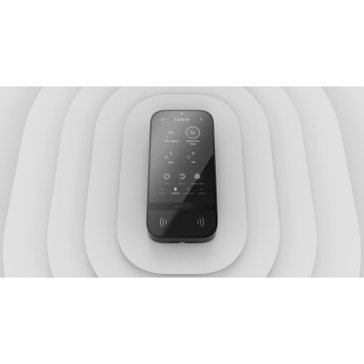Ajax KeyPad TouchScreen белый Беспроводная сенсорная клавиатура Ajax KeyPad TouchScreen белый Беспроводная сенсорная клавиатура