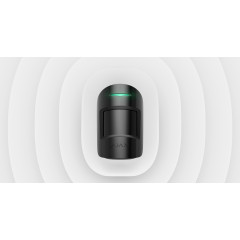 Ajax MotionProtect Plus черный Датчик движения с микроволновым сенсором и с иммунитетом к животным