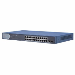 Hikvision DS-3E0526P-E(B) Коммутатор 24-портовый неуправляемый PoE
