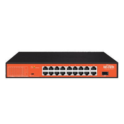 Wi-Tek WI-PS518GH Коммутатор 16-портовый неуправляемый PoE Wi-Tek WI-PS518GH Коммутатор 16-портовый неуправляемый PoE