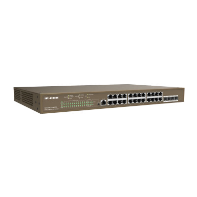 IP-Com G5328P-24-410W Коммутатор 24-портовый управляемый, 4 SFP uplink, PoE IP-Com G5328P-24-410W Коммутатор 24-портовый управляемый, 4 SFP uplink, PoE