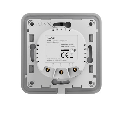 Ajax LightCore (2-way) Реле для одноклавишного проходного выключателя Ajax LightCore (2-way) Реле для одноклавишного проходного выключателя