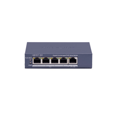 Hikvision DS-3E0505P-E/M(B) Коммутатор 4-портовый неуправляемый PoE Hikvision DS-3E0505P-E/M(B) Коммутатор 4-портовый неуправляемый PoE