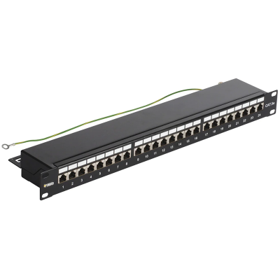 Finen FTP Cat6A 24ports 19-дюймовая 24-портовая патч панель Finen FTP Cat6A 24ports 19-дюймовая 24-портовая патч панель